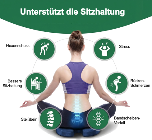 Ergonomisches Lenden- und Sitzkissen