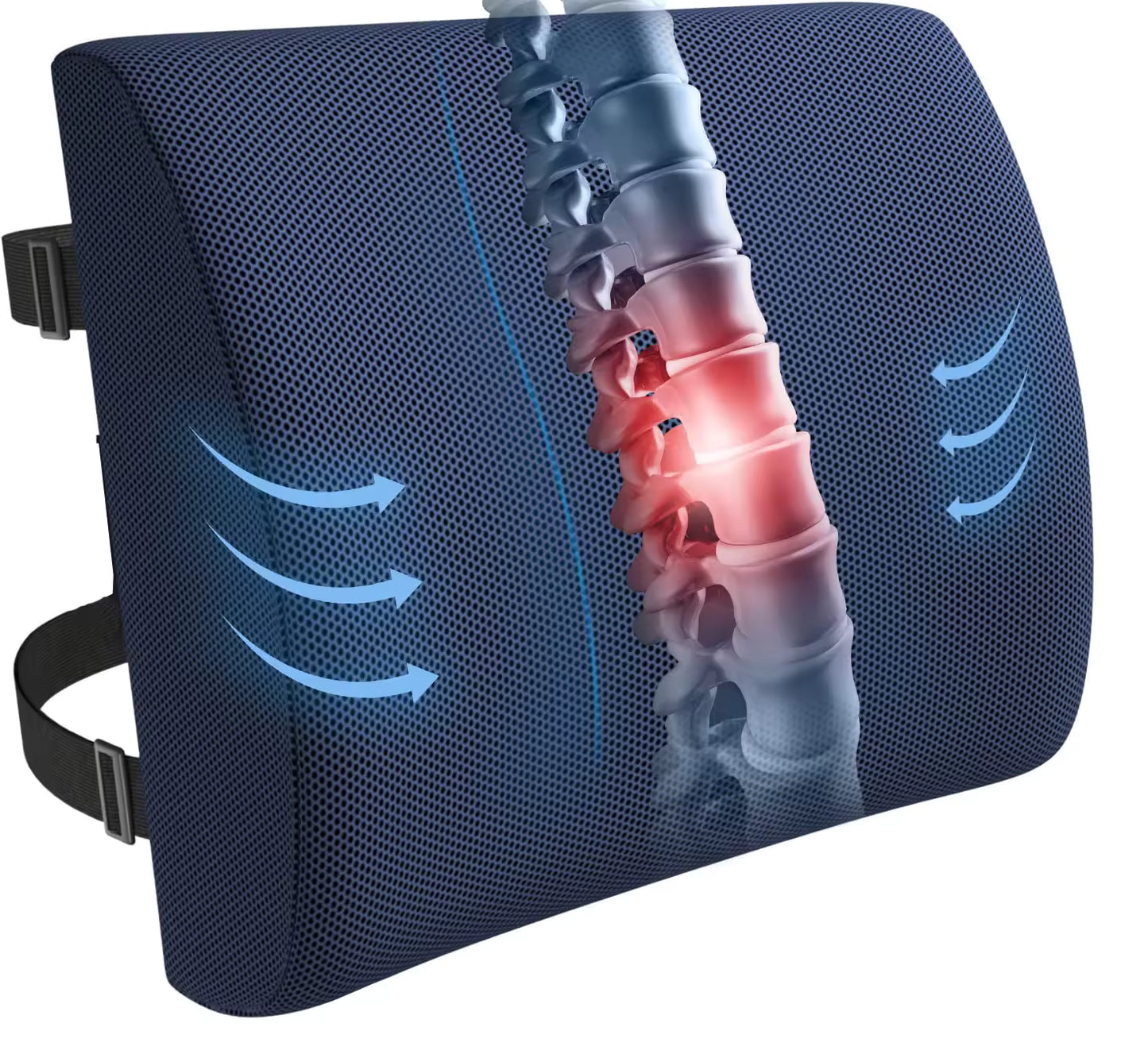 Ergonomisches Lendenkissen mit Memory-Schaum